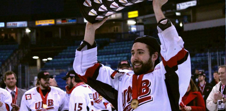 Adrian Robertson, fourth-year business student, Academic All-Canadian at the 2013 University Cup national championship.