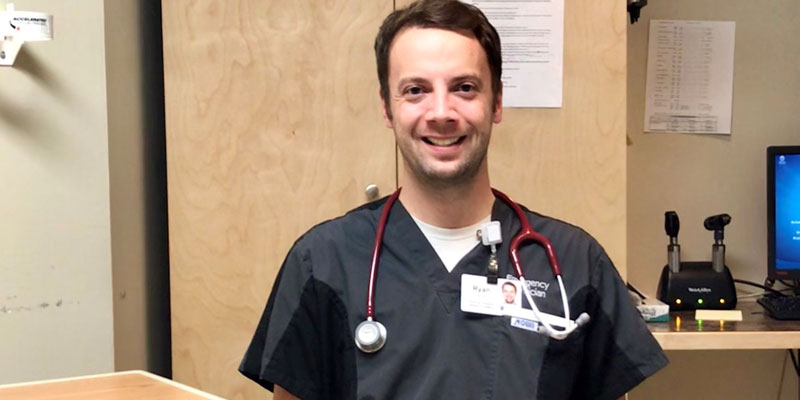 Ryan Bennett provides healthcare to New Brunswickers as Physician Assistant