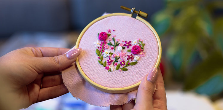 Photo of an embroidery project