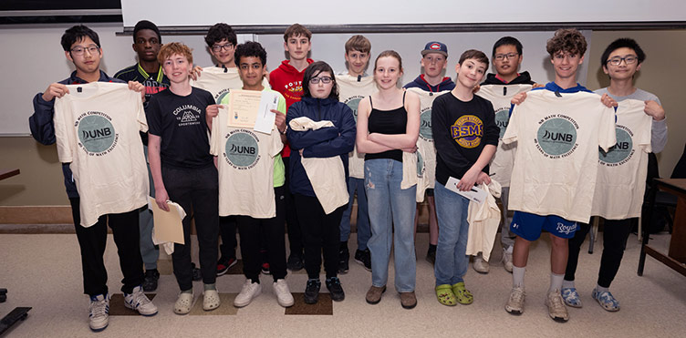 2025 UNB Math Competition students